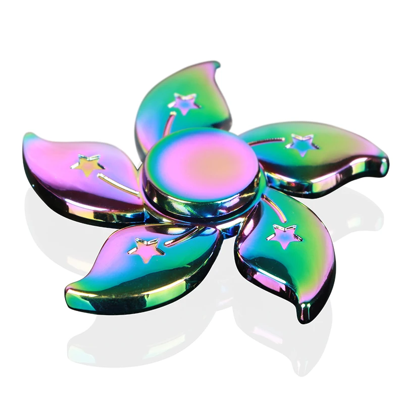 Meteor Colorful Flower Tri-spinner Sale Kid Gift Hand Spinner for Autism And ADHD Reduce Stress Fidget Spinner  kimifun