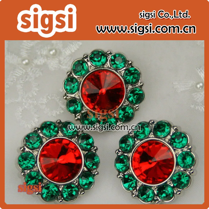 Fashion green beautiful crystal acrylic rhinestone button