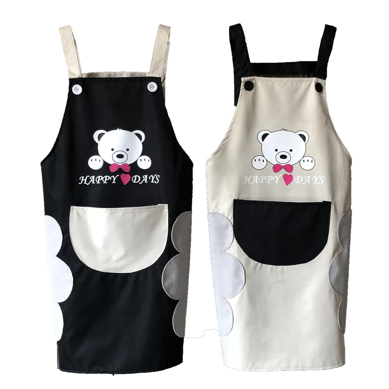 

Oilproof Kitchen Apron with Hand Wipe Pockets, Big Pocket, Handwiping, Waterproof, Cooking, Baking