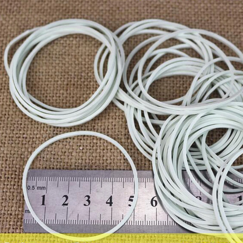 500pcs/Pack 50mm White Color Rubber Band Strong Elastic Band Stationery School Office Home Supply Rubber Tie