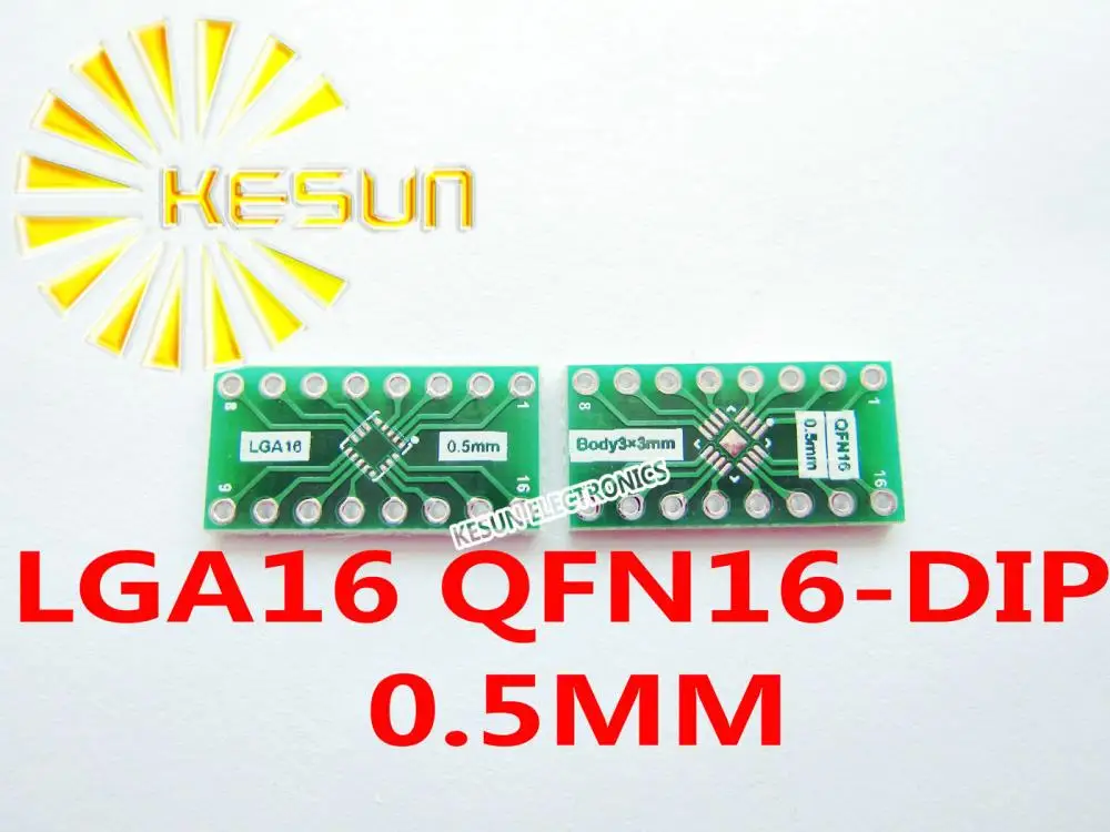 

FREE SHIPPING 100PCS LGA16 QFN16 turn DIP16 0.5MM Pitch IC adapter Socket / Adapter plate PCB