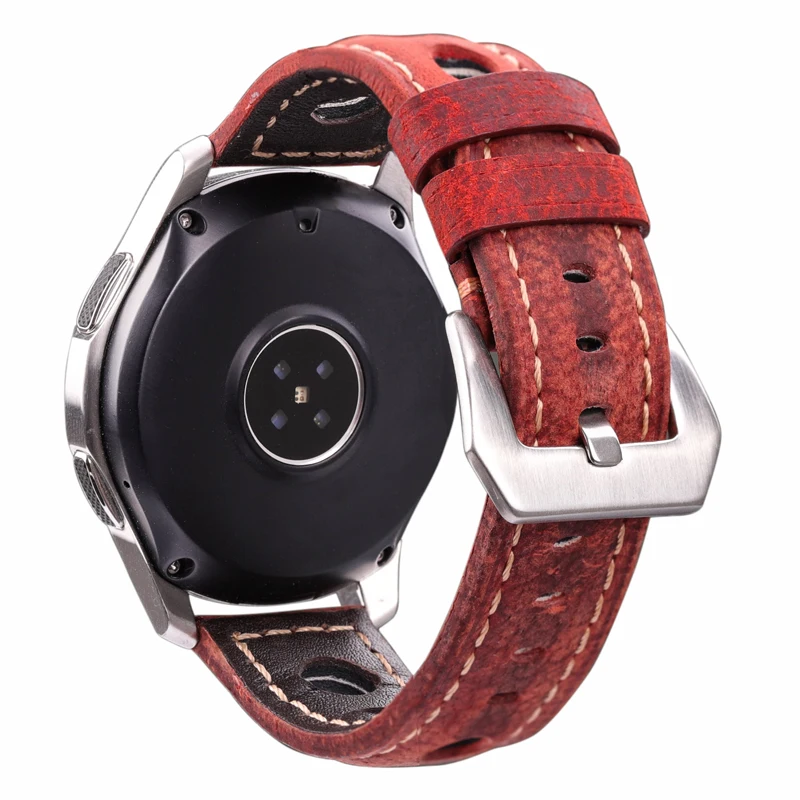 4 Color Cowhide Strap Bracelet 20mm 22mm 24mm Women Men Genine Leather Watchband With Pin Buckle Handmade Watch Band Belt