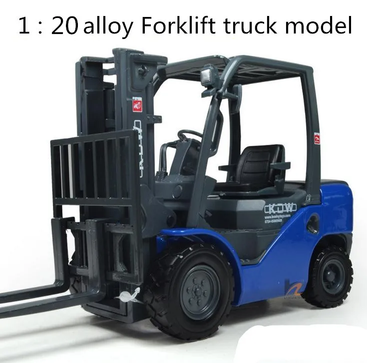 Free shipping! 1 : 20 alloy slide toy models construction vehicles, Forklift truck model, Baby educational toys