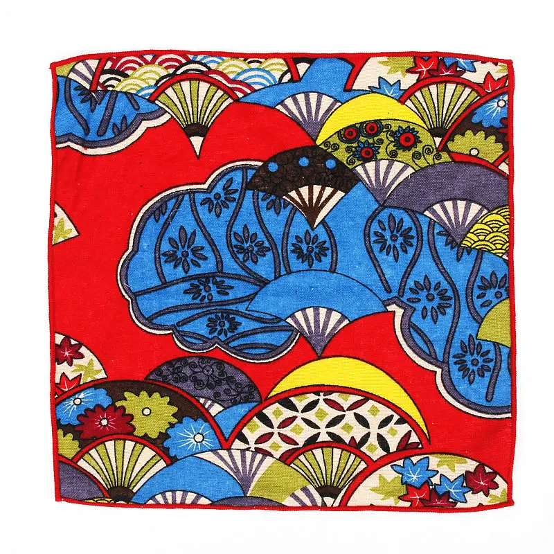 2018 Men\'s Suits Linen Handkerchiefs Woven Floral Vintage Pocket Square Hankies Men\'s Business Casual Square Pockets Hanky Towel