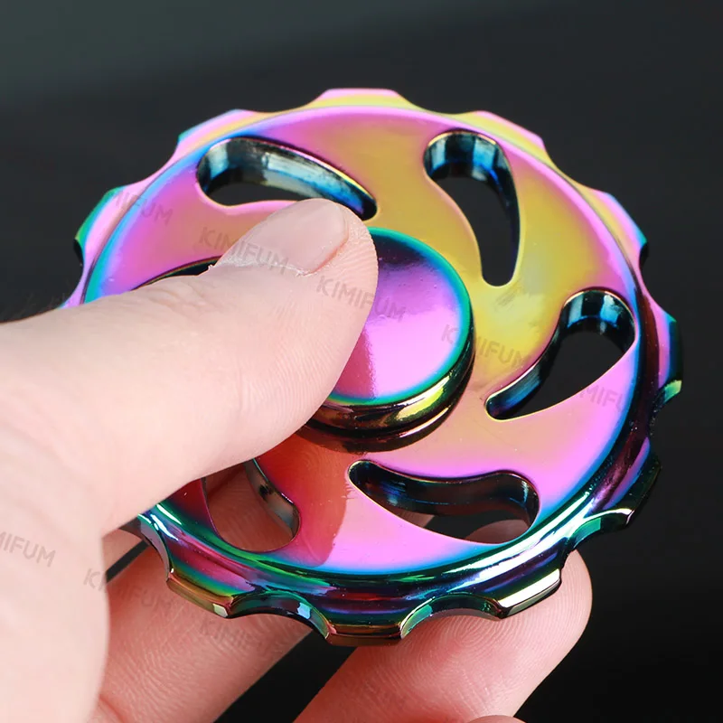 Đầy màu sắc La Bàn Thần Tài Đồ Chơi Tay Spinner Rotation Thời Gian Dài Cho Tự Kỷ và ADHD Trẻ Em/Người Lớn Vui Chống Căng Thẳng 606 thép Mang