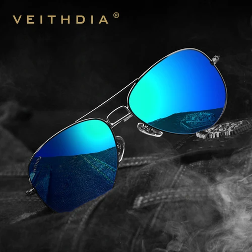 Imagen 2 del producto VEITHDIA, gafas de sol polarizadas clásicas a la moda para hombres y mujeres, lentes con revestimiento reflectante, accesorios para gafas, gafas de sol para hombre/mujer