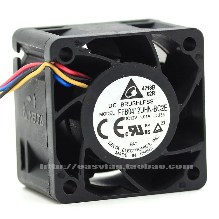 

NEW DELTA 4CM4028 12V 1.01A FFB0412UHN high air volume Pressurization server cooling fan