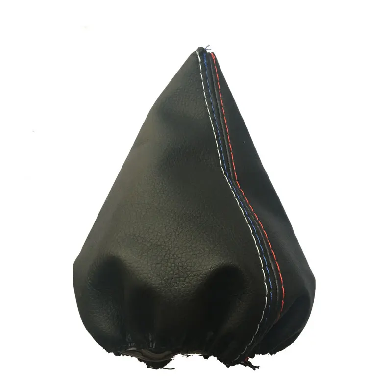 Free Shipping Car Shift Gear Stick Manual Handbrake Gaiter Shift Boot Black Leather Boot For BMW 3 Series E36 E46 M3 Car Styling