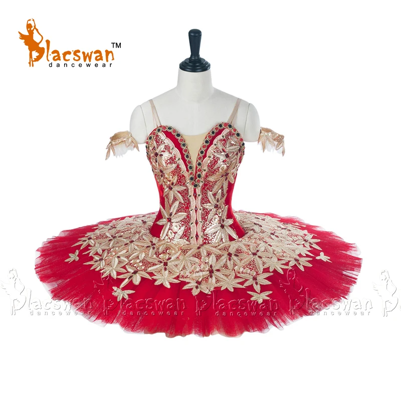 

Red Velvet Don Quixote Professional Custom Made Dance Competition Ballet Costume Paquita Tutu BT683