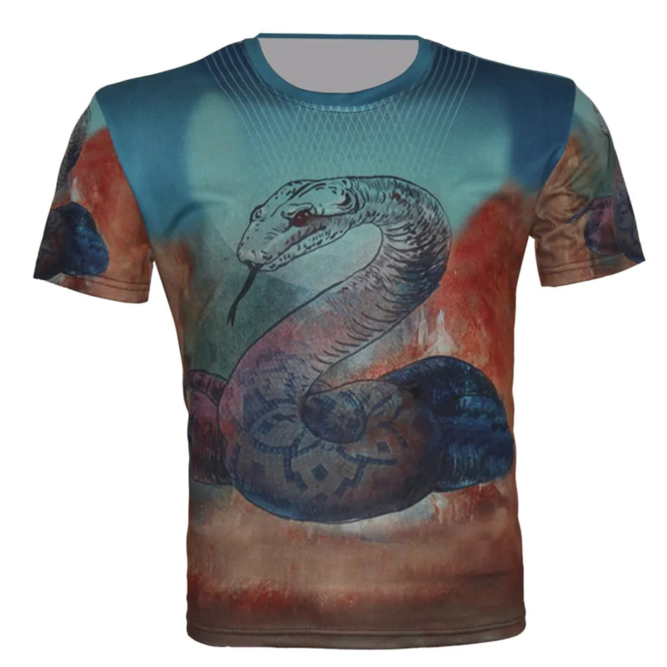 

4-20 Years Children Cool Colorful 3D T-Shirt Summer Boys Girls Animal Snake Print T Shirt Kids Fashion Tshirts Birthday Clothes