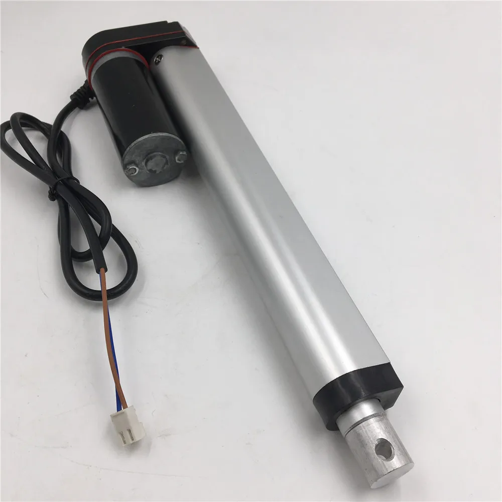 Low Noise 12V Linear Actuator Motor 250mm 10'' inch Stroke 10mm/s 980N 220LBS DC Brush Linear Actuator Motor