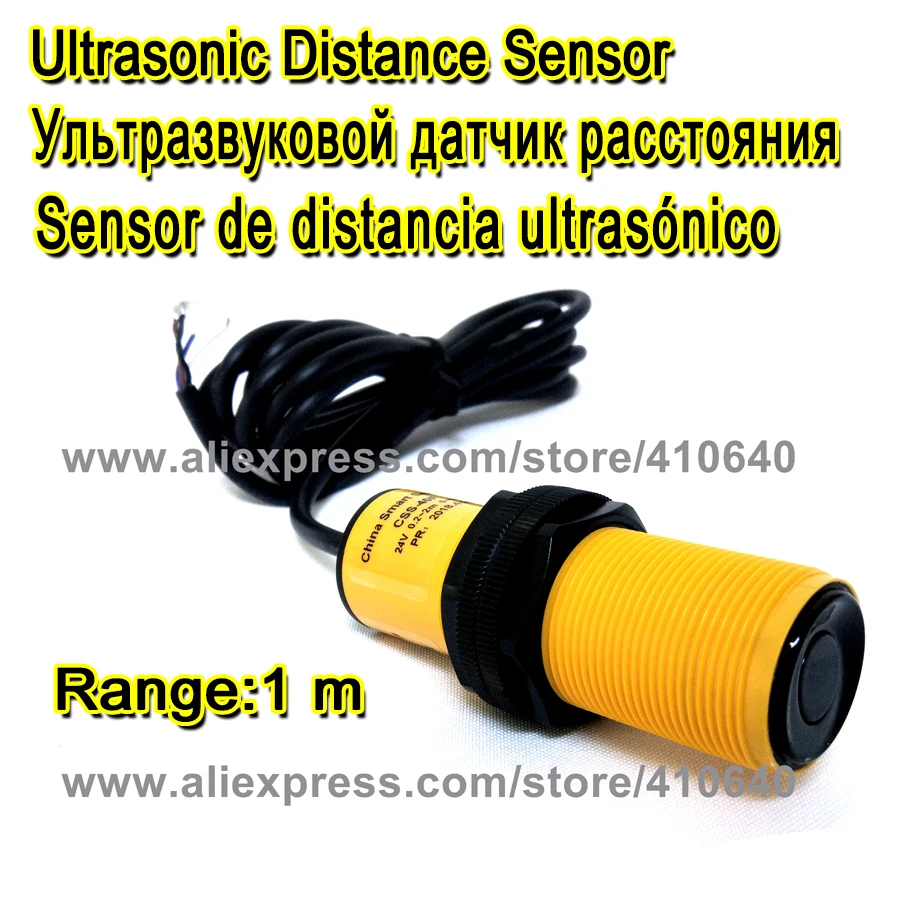 Long Distance Ultra-Sound Sensor Range 1 Meter Output 0 To 5V Working Voltage 12 To 24VDC