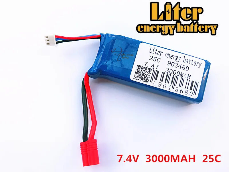 7.4v 3000mAh Drone for Syma x8g X8W Quodcopter Parts extra Battery Spare Toys 25c with Over current protection 903480