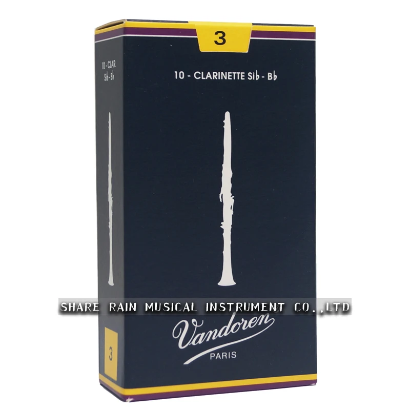 FRANCE Original Vandoren Traditional Bb Clarinet blue box Reeds / Reed for Clarinet Strength 2.0# 2.5 # 3.0# 3.5# Box of 10