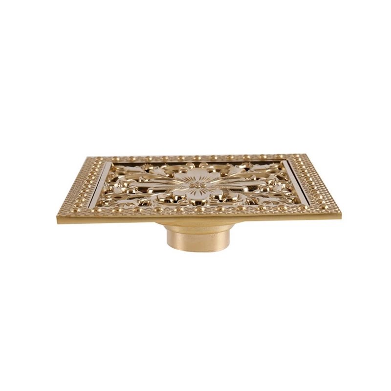 15cm Antique Brass Floor Drain Strainer 6 inch Bathroom Shower Drainer Kitchen Waste Drain Balcony Toilet Drains