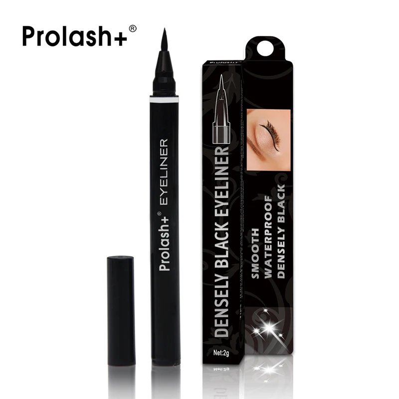 Prolash + Zwarte Eyeliner Waterdichte Make-Up Blijvende Vrouwelijke Oogmake-Up Cosmetica Wimper Make-Up Tool Snel Te Drogen Eyeliner