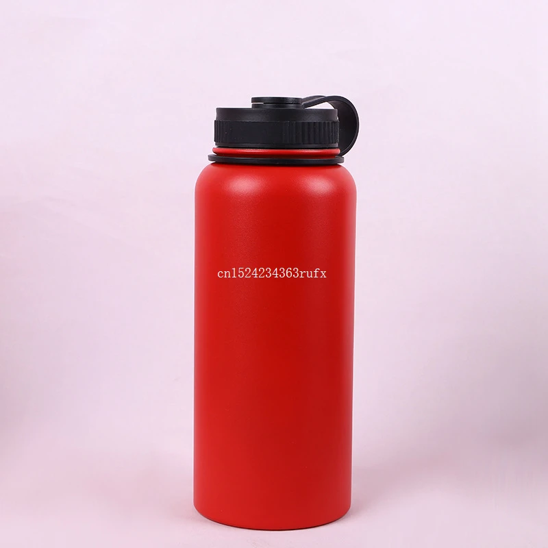 10pcs 1L 1.2L 304 Stainless Steel Water Bottles Water Bottle Vacuum Insulated Bottle  Wide Mouth Big Capacity Travel Bottle