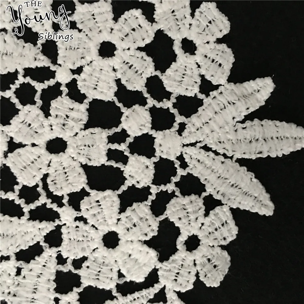 New arrive Milk fiber Embroidery Hollow out Applique Lace Collar DIY ABS pearl Lace Fabric Clothing Accessories Craft supplies