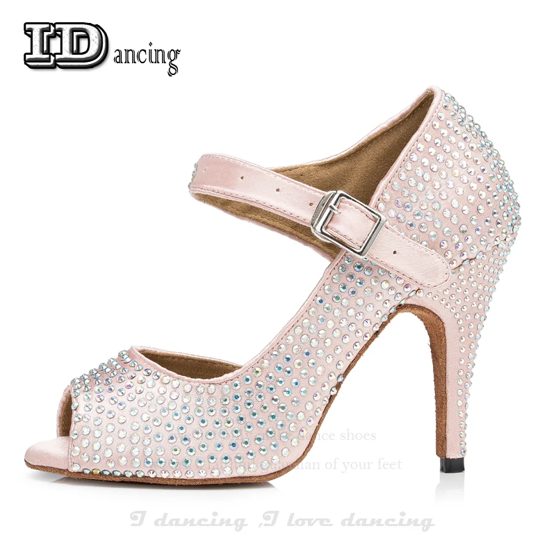 JuseDanc-zapatos de baile latino para mujer, zapatillas de salón con diamantes de imitación, gran oferta