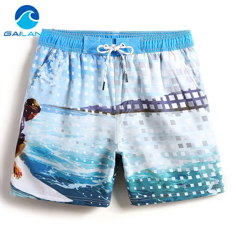 

Gailang Brand 2018 New Men beach shorts Trunks Men's Swimwear Swimsuits Short Bottoms boardshorts bermudas masculina de marca