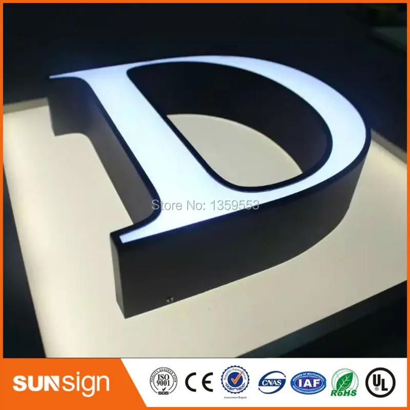 Letras de metal led, señal de canal