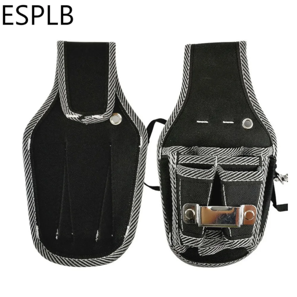 ESPLB 9 in 1 Waist Tool Bag Case Pocket Belt Pouch Screwdriver Drill Electrician Ket Holder 600D Fabric Tool Bag Case