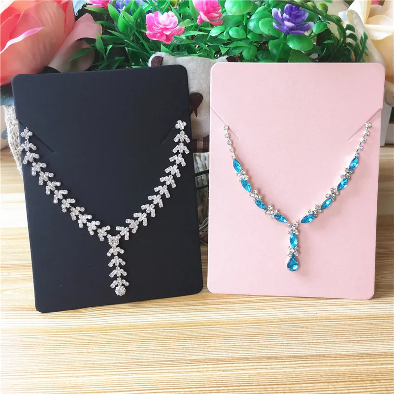 20Pcs/Lot Kraft Long Pendent Blank Paper Jewelry Cards 12.5x9cm Large Size High Quality For Showing Jewellery Novelty Charm Card