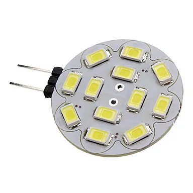 

10 шт. G4 светодиодный 12 В 3 Вт 12 * SMD5730 270LM лампа с теплым белым/белым светом g4 лампа для дома