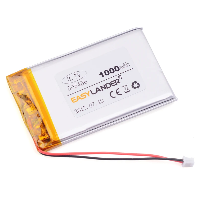 503456 503356 3.7V 1000mAh Rechargeable Li-Polymer Li-ion Battery For gps tracker MP4 MP5 DVR  Speaker toys E-book 503455