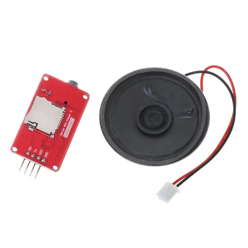 UART Serial MP3 Music Player Module With Speaker Monaural Amplifier Board For Arduino