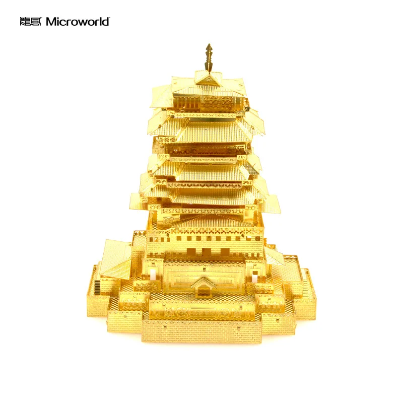 

2017 Microworld 3D metal Puzzle YueWang Tower Model J036 DIY 3D laser cutting Jigsaw puzzle model Nano Puzzle Toys for Audit