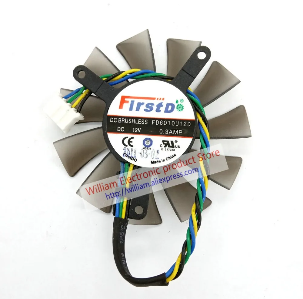 Original FD6010U12D DC12V 0.30A 4Lines for Graphics card cooling fan