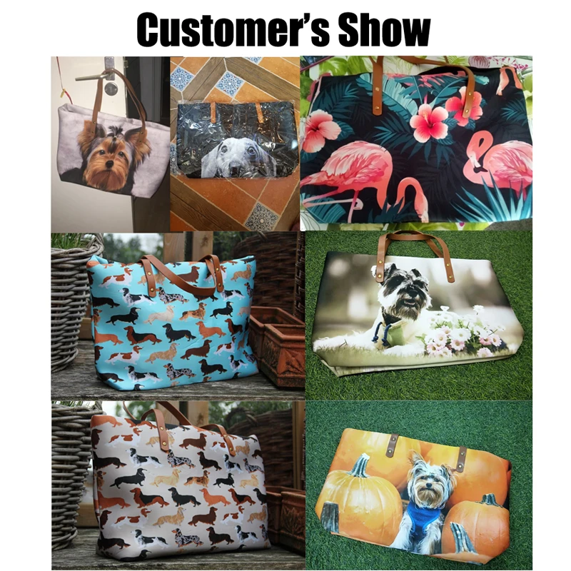 Noisydesigns 3D Customized Your Personalized Pattern Bags Drop Shipping Canvas Shopping Bag Women Large Handbags Tote Crossbody