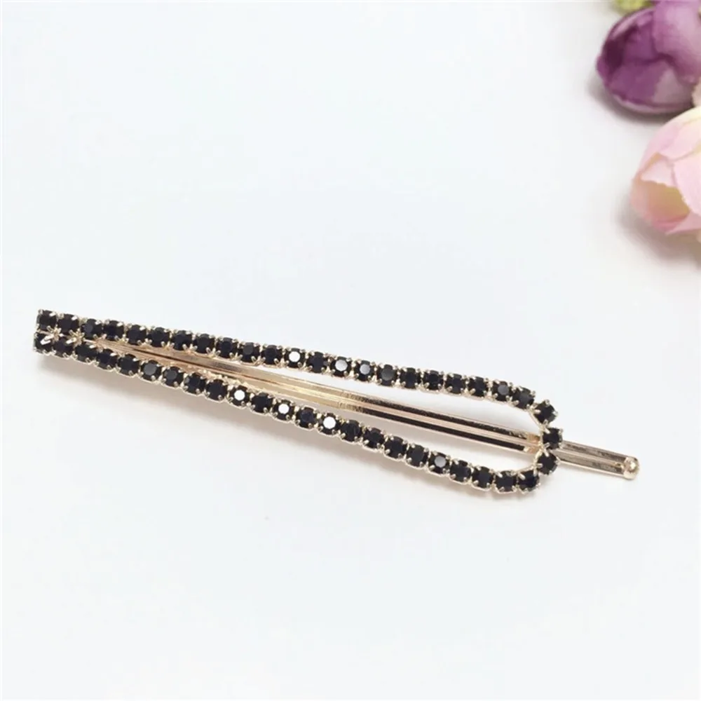 1PC Fashion Women Girls Bling Crystal Hairpins Headwear Rhinestone Hair Clips Pins Barrette Styling Tools Accessories