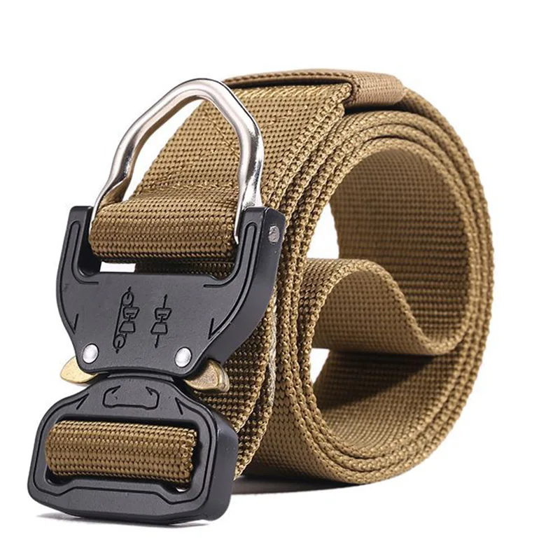 3.8cm Nylon Tactical Belt Military Style Webbing riggers Web Belt with Heavy-Duty Quick-Release Metal Buckle