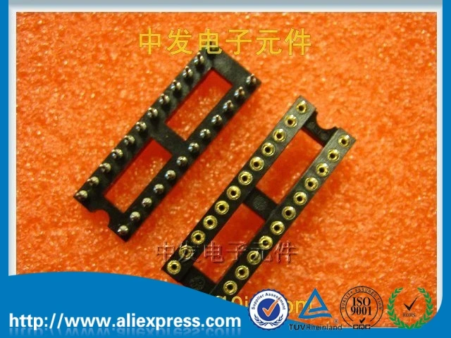 (Narrow) 24P round hole IC connector 24P round hole chip holder DIP-24 socket DIP24