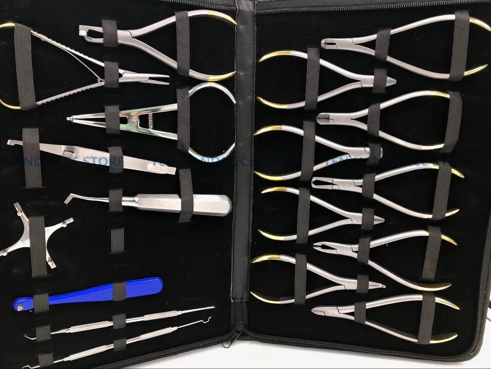 

good quality Dental Orthodontics Instruments Set Ring Retractable Bracket Locator Subalong Pliers