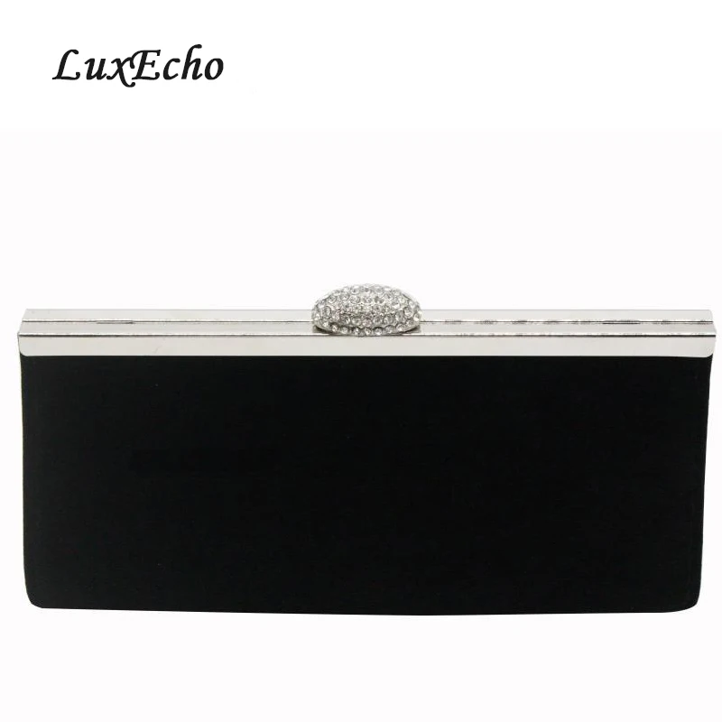 

LuxEcho New Arrival High-gradFlannelette drill pure color lady dinner bag bridal dress bag fashionable shoulder bag lady handbag