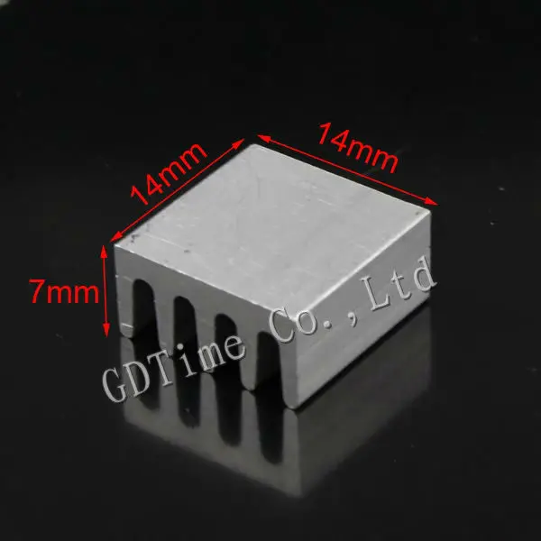 500PCS Lot Aluminum 14X14X7MM IC LED Cooling Cooler Heatsink Heat sink GD024