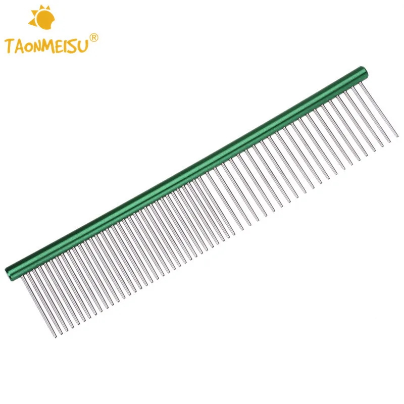 Stainless Steel Lightweight Dog Combs Long Thick Hair Fur Removal Brush Pets Dog Cat Grooming Combs 4 color 1pcs