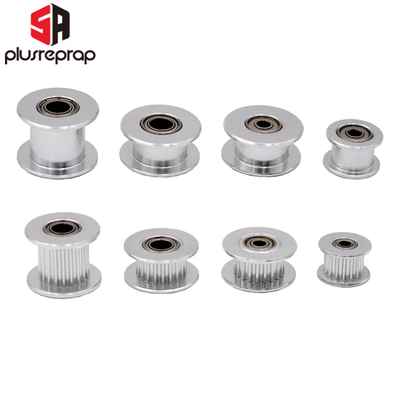 GT2 koła koło rozrządu 16-zębów 20-zęby z 3mm lub 5mm otwór z łożyskami do 3D części drukarki pasek rozrządu 6mm 10mm