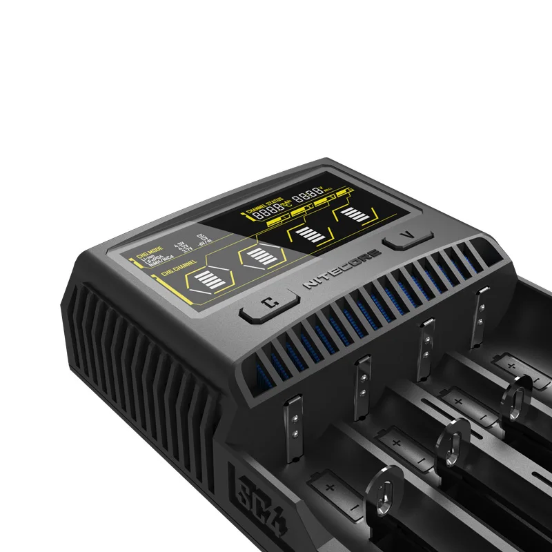 الأصلي NITECORE SC4 أسرع شحن سوبر شاحن 4 فتحات 6A الناتج الإجمالي ل IMR 18650 14450 16340 AA البطارية