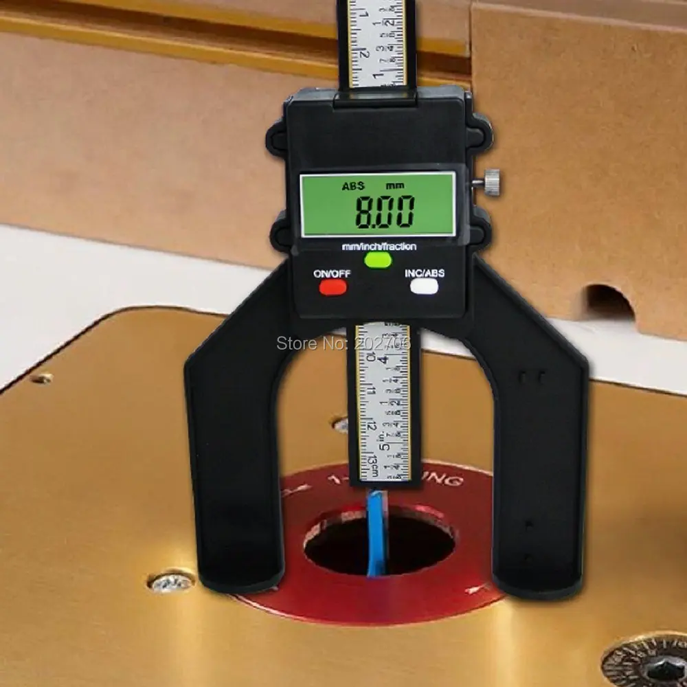 Cyfrowy miernik głębokości Cyfrowy miernik głębokości bieżnika LCD Magnetyczna samostojąca przysłona 80 mm Frezy ręczne