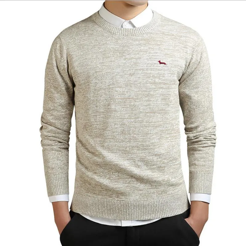 New Spring Autumn Fashion Casual Knitted Sweater Mens Harmont 100%cotton solid pullover men Blaine O-neck slim fit sweaters