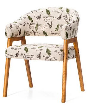 with real wood armrest chair fabric chair