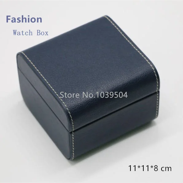 Top Blue Watch Boxes Leather Material Luxury Brand Watch Storage Box Square Shape Watch And Bracelet Gift Boxes Case W068