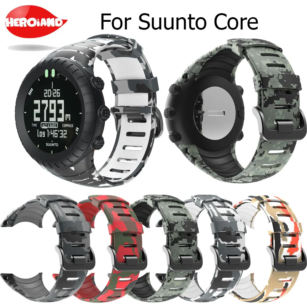 New Band High Quality Silicone Watch Wrist Strap For Suunto Core Replace Watch Band Wristband Watch Belt Accessories Watchband