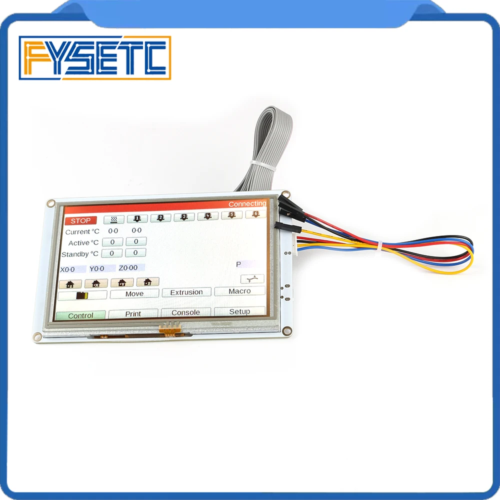 Eleven mása 5'' 5 hüvelykes paneldue 5i Integrált paneldue Szín érintse Hamis színben tüntet fel controllers számára duetwifi Duett 2 Ethernet 3D Nyomdász alkatrészek