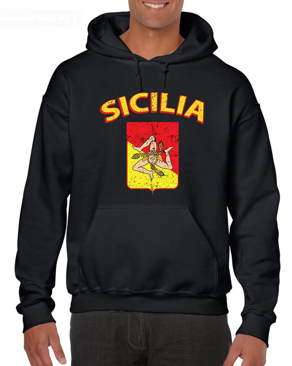 

New 2019 Fashion Hoodies Men'S High Quality Tops Hipster Tees Sicilia Italia Flag, Sicilian, Sicily Italy, Sicilia Sweatshirt