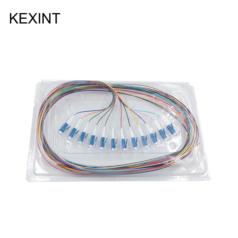 KEXINT  Bundle Pigtail  12 Color LC/UPC SM 0.9 LSZH/PVC   G657A1 G657A2 1.5M ,SM:9/125,MM:50/125 / 10 pieces